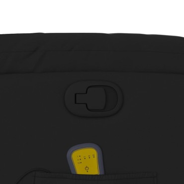 vidaXL Πολυθρόνα Μασάζ με Ανακλινόμενη Πόρτα Μαύρη από Συνθετικό Δέρμα 77x95x99cm 1 τεμ.