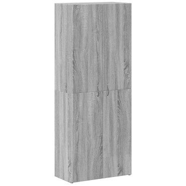 vidaXL Ντουλάπι Αρχειοθέτησης Γκρι Sonoma 60x32x153cm από Τεχνητό Ξύλο 1 τεμ.