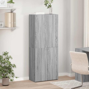 vidaXL Ντουλάπι Αρχειοθέτησης Γκρι Sonoma 60x32x153cm από Τεχνητό Ξύλο 1 τεμ.