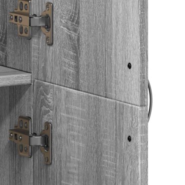 vidaXL Ντουλάπι Αρχειοθέτησης Γκρι Sonoma 60x32x153cm από Τεχνητό Ξύλο 1 τεμ.