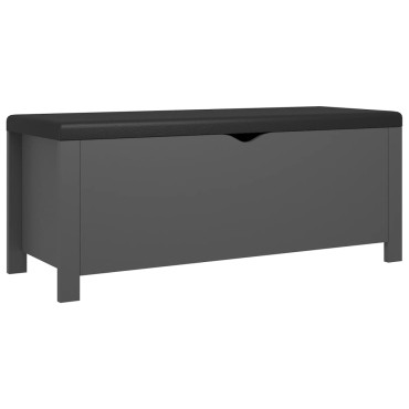 vidaXL Κουτί Αποθήκευσης με Μαξιλάρι Γκρι 105x40x45cm 1 τεμ.