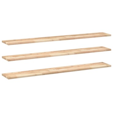vidaXL Ράφια Πλωτά 3 τεμ. 160x20x2cm από Μασίφ Ξύλο Ακακίας