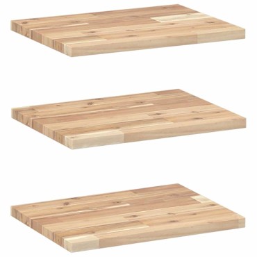 vidaXL Ράφια Πλωτά 3 τεμ. 40x30x2cm από Μασίφ Ξύλο Ακακίας