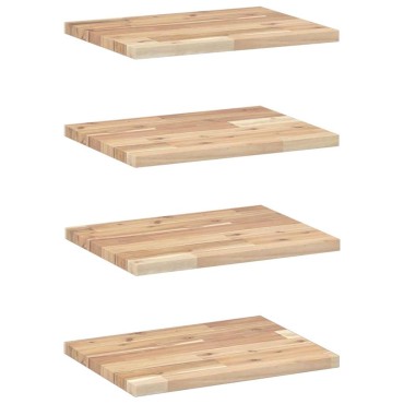 vidaXL Ράφια Πλωτά 4 τεμ. 40x30x2cm από Μασίφ Ξύλο Ακακίας