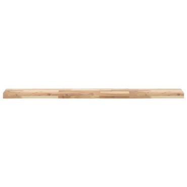 vidaXL Ράφια Πλωτά 4 τεμ. 120x20x4cm από Μασίφ Ξύλο Ακακίας, Ακατέργαστο