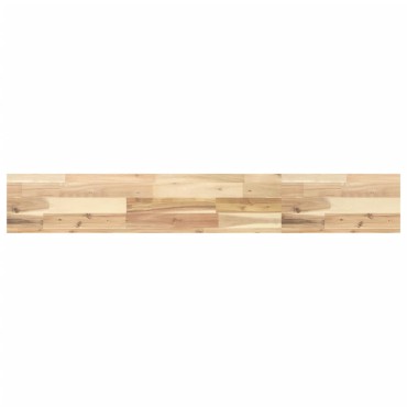 vidaXL Ράφια Πλωτά 4 τεμ. 120x20x4cm από Μασίφ Ξύλο Ακακίας, Ακατέργαστο