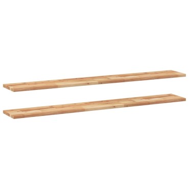 vidaXL Ράφια Πλωτά 2 τεμ. 160x20x2cm από Μασίφ Ξύλο Ακακίας με Φινίρισμα Λαδιού
