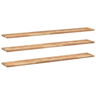 vidaXL Ράφια Πλωτά 3 τεμ. 160x20x2cm από Μασίφ Ξύλο Ακακίας με Φινίρισμα Λαδιού