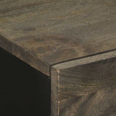 vidaXL Μπουφέδες 2 τεμ. Μαύροι 60x33x75cm από Μασίφ Ξύλο Μάνγκο