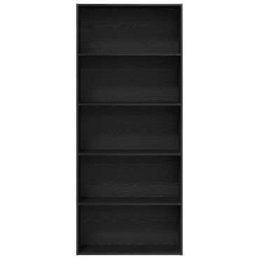 vidaXL Βιβλιοθήκη Μαύρη Δρυς 80x30x189cm από Τεχνητό Ξύλο 1 τεμ.