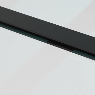 vidaXL Συρόμενη Πόρτα με Σετ Μηχανισμών Μαύρο 102,5 x 205 εκ. από Γυαλί ESG