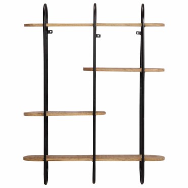 vidaXL Ράφι Τοίχου 90x20x116,5cm από Μασίφ Ακατέργαστο Ξύλο Μάνγκο 1 τεμ.