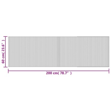 vidaXL Χαλί Ορθογώνιο Σκούρο Καφέ 60x200cm από Μπαμπού