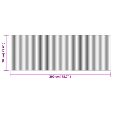 vidaXL Χαλί Ορθογώνιο Σκούρο Καφέ 70x200cm από Μπαμπού