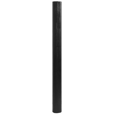 vidaXL Χαλί Ορθογώνιο Μαύρο 80x100cm από Μπαμπού