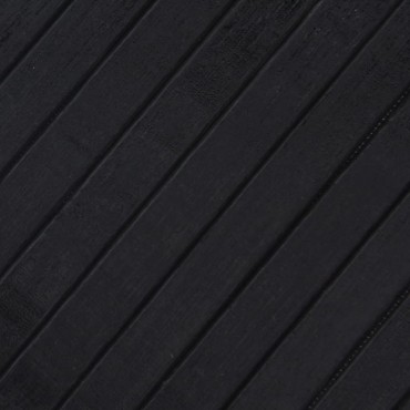 vidaXL Χαλί Ορθογώνιο Μαύρο 80x100cm από Μπαμπού