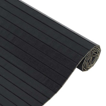 vidaXL Χαλί Ορθογώνιο Μαύρο 100x100cm από Μπαμπού