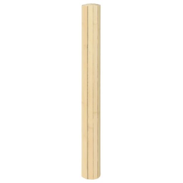 vidaXL Χαλί Ορθογώνιο Ανοιχτόχρωμο Φυσικό 100x100cm από Μπαμπού