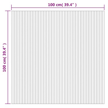vidaXL Χαλί Ορθογώνιο Ανοιχτόχρωμο Φυσικό 100x100cm από Μπαμπού