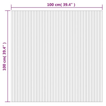 vidaXL Χαλί Ορθογώνιο Γκρι 100x100cm από Μπαμπού