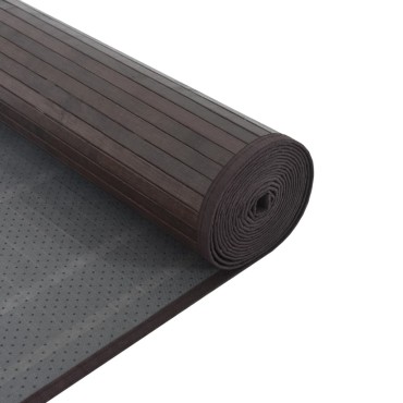 vidaXL Χαλί Ορθογώνιο Σκούρο Καφέ 60x200cm από Μπαμπού