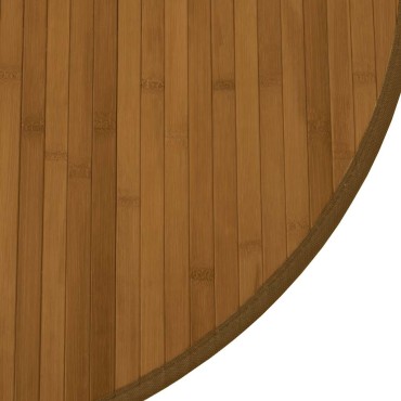 vidaXL Χαλί Στρογγυλό Καφέ από Μπαμπού 60x60cm