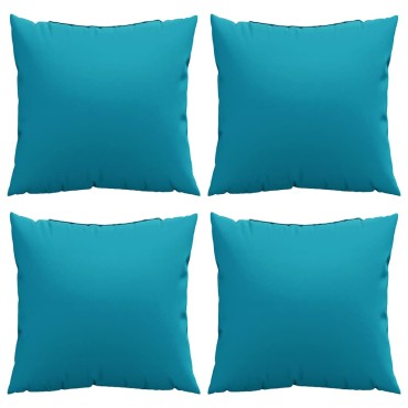 vidaXL Μαξιλάρια Καναπέ 4 τεμ. Μπλε 50x50cm Υφασμάτινα