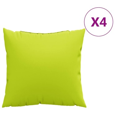 vidaXL Μαξιλάρια Καναπέ 4 τεμ. Ανοιχτό Πράσινο 60x60cm Ύφασμα