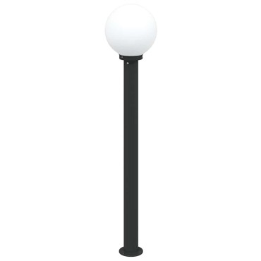 vidaXL Φωτιστικό Κολωνάκι Μαύρο IP44 120 εκ.