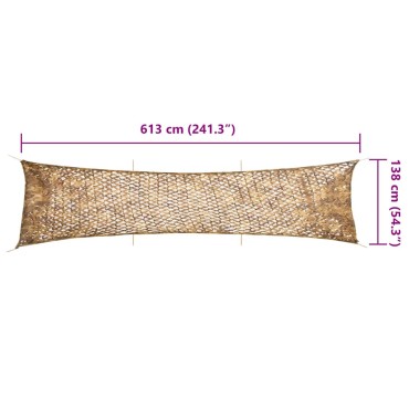 vidaXL Δίχτυ Καμουφλάζ με Τσάντα Αποθήκευσης 613x138 εκ. Άμμος