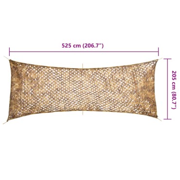 vidaXL Δίχτυ Καμουφλάζ με Τσάντα Αποθήκευσης 525x205 εκ. Άμμος