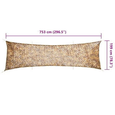 vidaXL Δίχτυ Καμουφλάζ με Τσάντα Αποθήκευσης 753x199 εκ. Άμμος