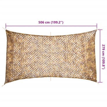 vidaXL Δίχτυ Καμουφλάζ με Τσάντα Αποθήκευσης 506 x 279 εκ. Άμμος