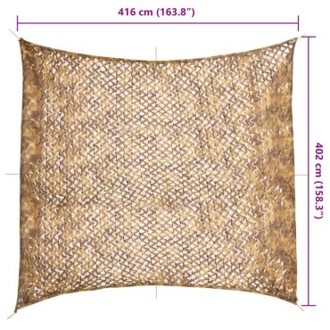 vidaXL Δίχτυ Καμουφλάζ με Τσάντα Αποθήκευσης 416x402 εκ. Άμμος