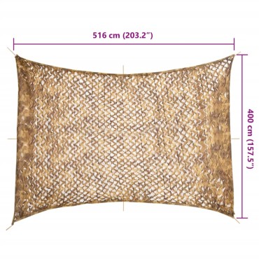 vidaXL Δίχτυ Καμουφλάζ με Τσάντα Αποθήκευσης 516x400 εκ. Άμμος