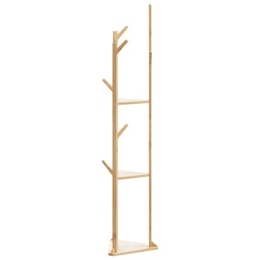 vidaXL Βάση για Ρούχα με Γάντζους και Ράφια 39x33x166 εκ. από Μπαμπού