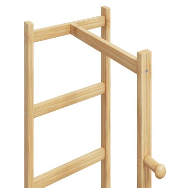 vidaXL Βάση για Ρούχα με Γάντζους και Ράφια 38,5x30x156 εκ. από Μπαμπού