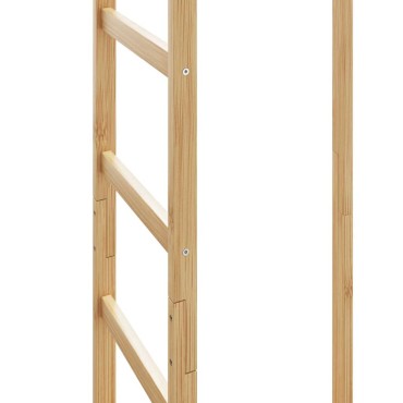 vidaXL Βάση για Ρούχα με Γάντζους και Ράφια 38,5x30x156 εκ. από Μπαμπού