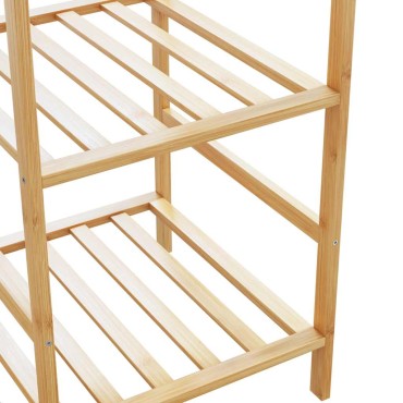 vidaXL Ράφι Ρούχων με Ράφια 100x50x184,5 εκ. από Μπαμπού