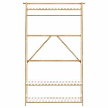 vidaXL Ράφι Ρούχων με Ράφια 110x40x180 εκ. από Μπαμπού