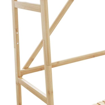 vidaXL Ράφι Ρούχων με Ράφια 110x40x180 εκ. από Μπαμπού