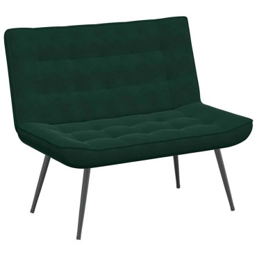 vidaXL Πάγκος Σκούρο Πράσινο Βελούδινος 110x74x84cm 1 τεμ.