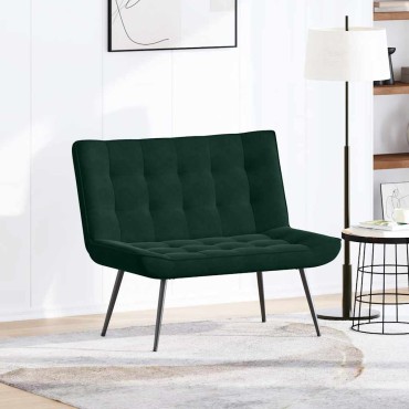 vidaXL Πάγκος Σκούρο Πράσινο Βελούδινος 110x74x84cm 1 τεμ.