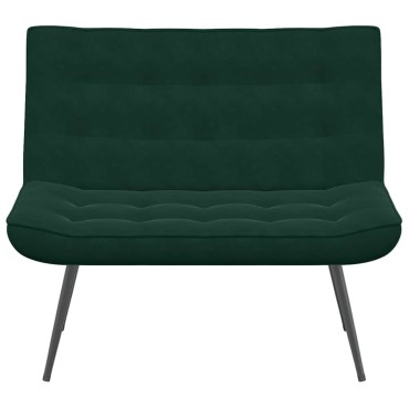 vidaXL Πάγκος Σκούρο Πράσινο Βελούδινος 110x74x84cm 1 τεμ.