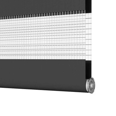 vidaXL Στόρι Ζέβρας Μαύρο 145x230 εκ. Πλάτος Υφάσματος 140,9 εκ. Πολυεστέρας