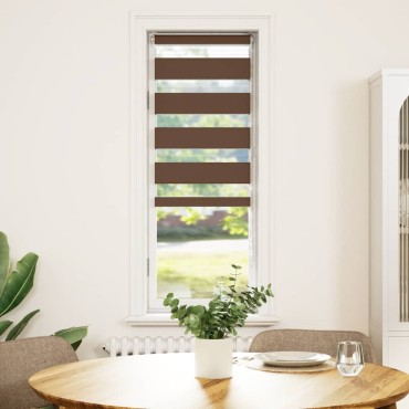 vidaXL Στόρι Ζέβρας Καφέ 45x100 εκ. Πλάτος Υφάσματος 40,9 εκ. Πολυεστέρας