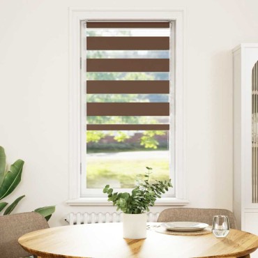 vidaXL Στόρι Ζέβρας Καφέ 55x100 εκ. Πλάτος Υφάσματος 50,9 εκ. Πολυεστέρας