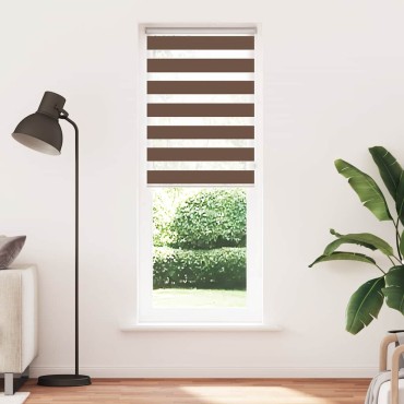 vidaXL Στόρι Ζέβρας Καφέ 70x200 εκ. Πλάτος Υφάσματος 65,9 εκ. Πολυεστέρας