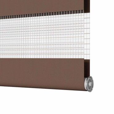 vidaXL Στόρι Ζέβρας Καφέ 110x200 εκ. Πλάτος Υφάσματος 105,9 εκ. Πολυεστέρας