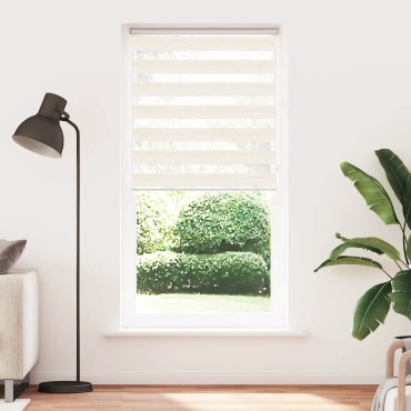 vidaXL Στόρι Ζέβρα Μάρμαρο Μπεζ 110x230 εκ. Πλάτος Υφάσματος 105,9 εκ. Πολυεστέρας